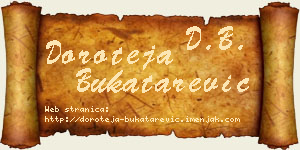 Doroteja Bukatarević vizit kartica